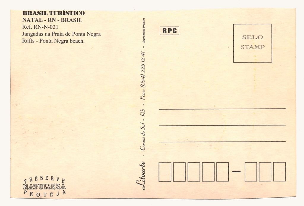 | Casa do Colecionador Cartão Postal Praia da Ponta Negra Jangadas - Natal ( RN ) - Anos 80
