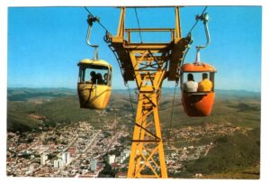 Cartão Postal Teleferico - Poços de Caldas - ( MG ) - Anos 70