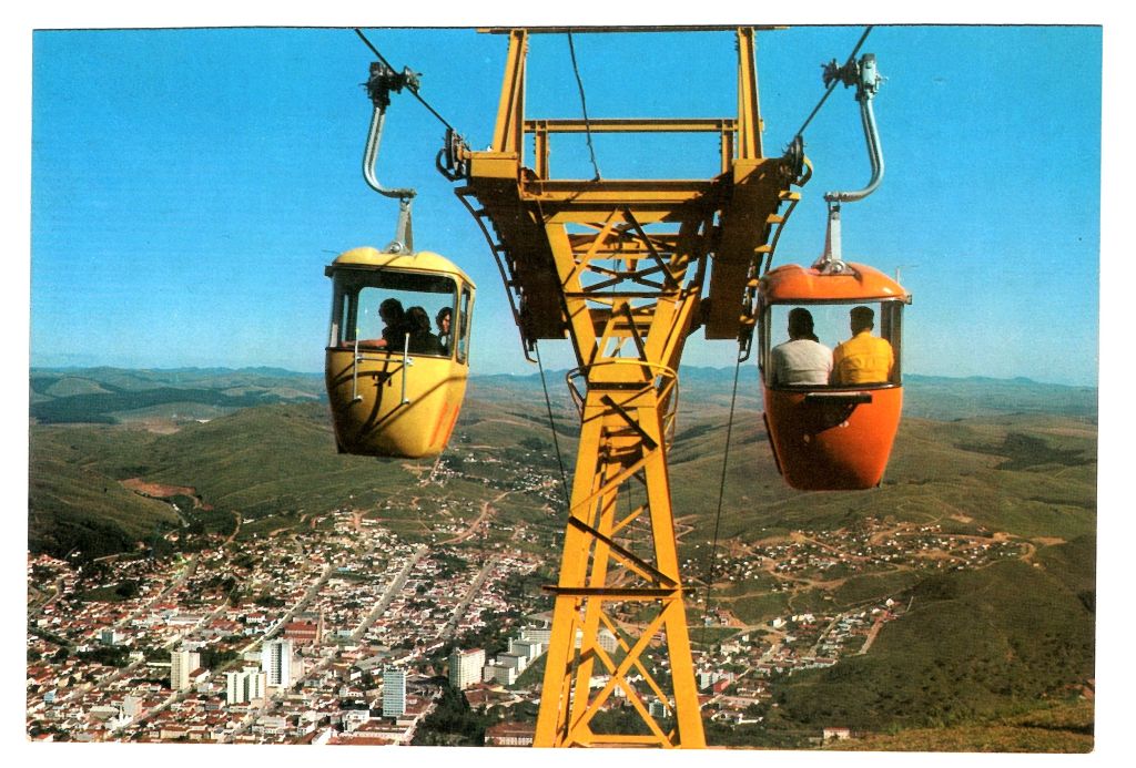 | Casa do Colecionador Cartão Postal Teleferico - Poços de Caldas - ( MG ) - Anos 70