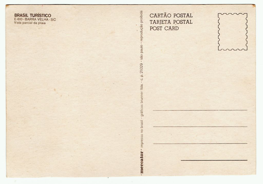 | Casa do Colecionador Cartão Postal Vista Parcial da Praia - Barra Velha ( SC ) - Anos 70