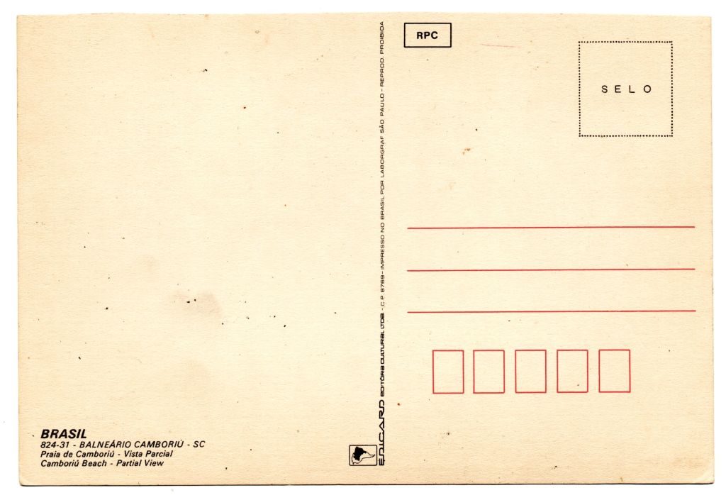 | Casa do Colecionador Cartão Postal Vista Parcial Praia de Balneario Camboriu ( SC ) - Anos 80