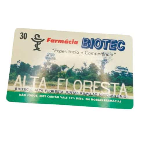 | Casa do Colecionador CARTÃO TELEFÔNICO MÍDIA FARMÁCIA BIOTEC- ALTA FLORESTA. TIRAGEM SOMENTE 8.000