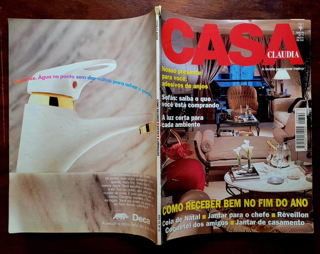 | Casa do Colecionador Casa Cláudia Nº 399 - Como Receber bem no Fim do Ano (Dezembro 1994)