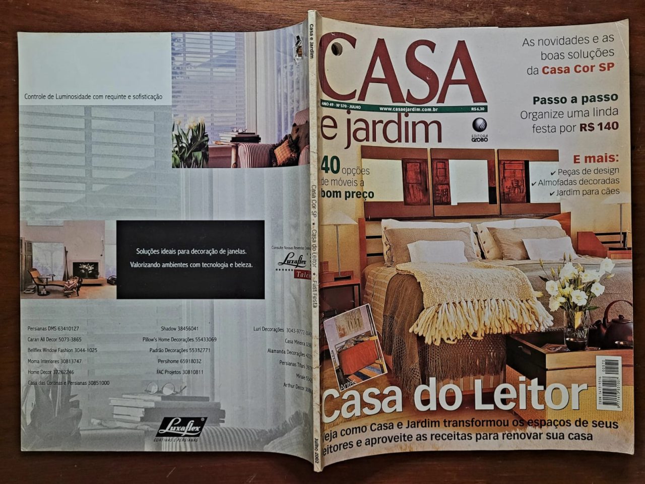 | Casa do Colecionador Casa e Jardim Nº 570 - Casa do Leitor (Julho 2002)