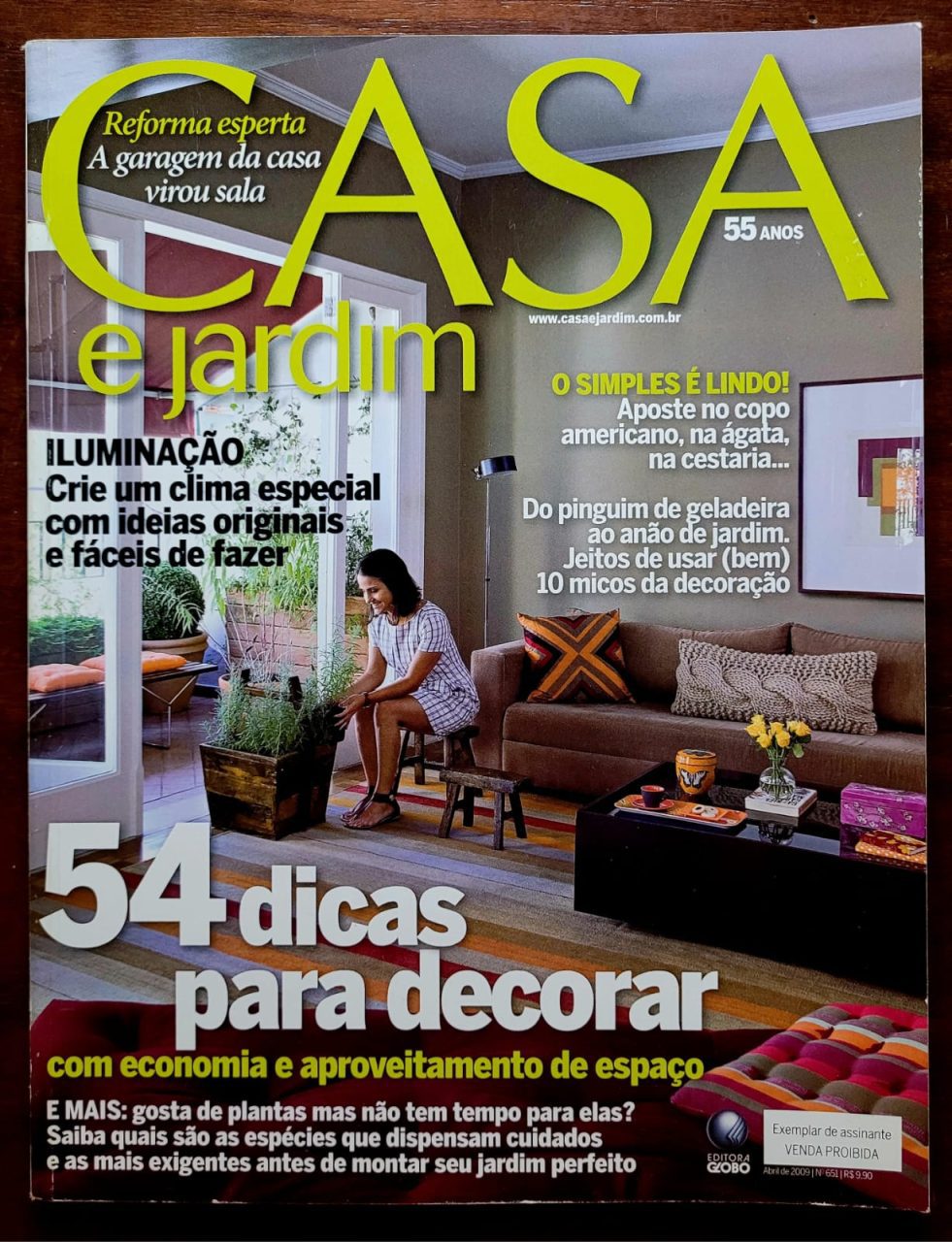 | Casa do Colecionador Casa e Jardim Nº 651 - 54 Dicas para Decorar (Abril 2009)