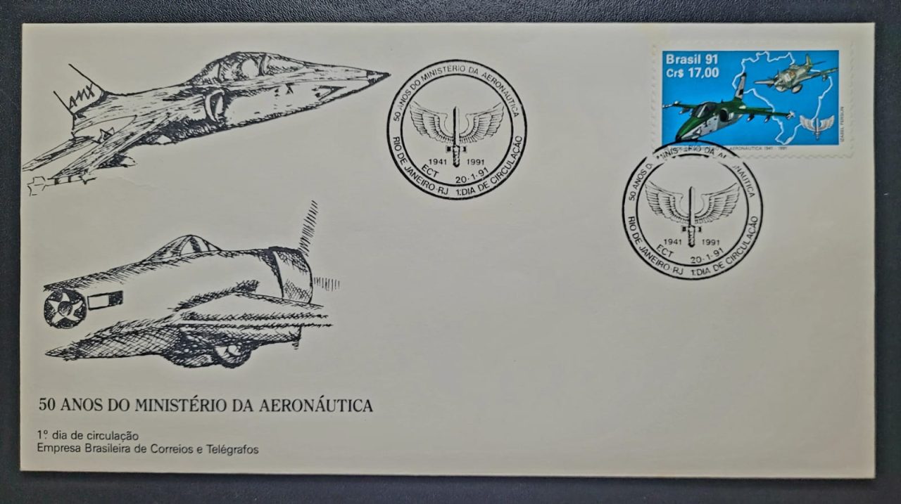 | Casa do Colecionador Envelope FDC (1º Dia de Circulação) RHM FDC-525 - AMX e Thunderbolt - 20/01/1991
