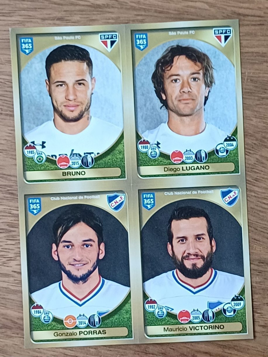 | Casa do Colecionador Figurinhas Panini Fifa 365 Cartela Com A 251 252 311 E 312 2