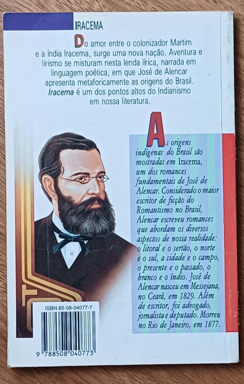 | Casa do Colecionador L21q. Livro José de Alencar Iracema. Série Atica Bom livro
