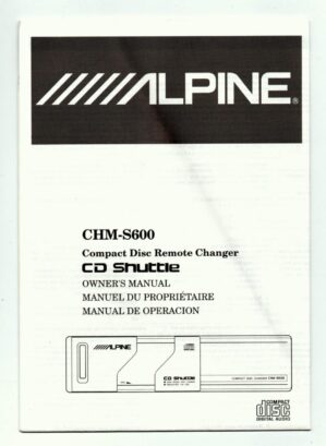 Manual Do Proprietario Disqueteira Alpine CHM S600