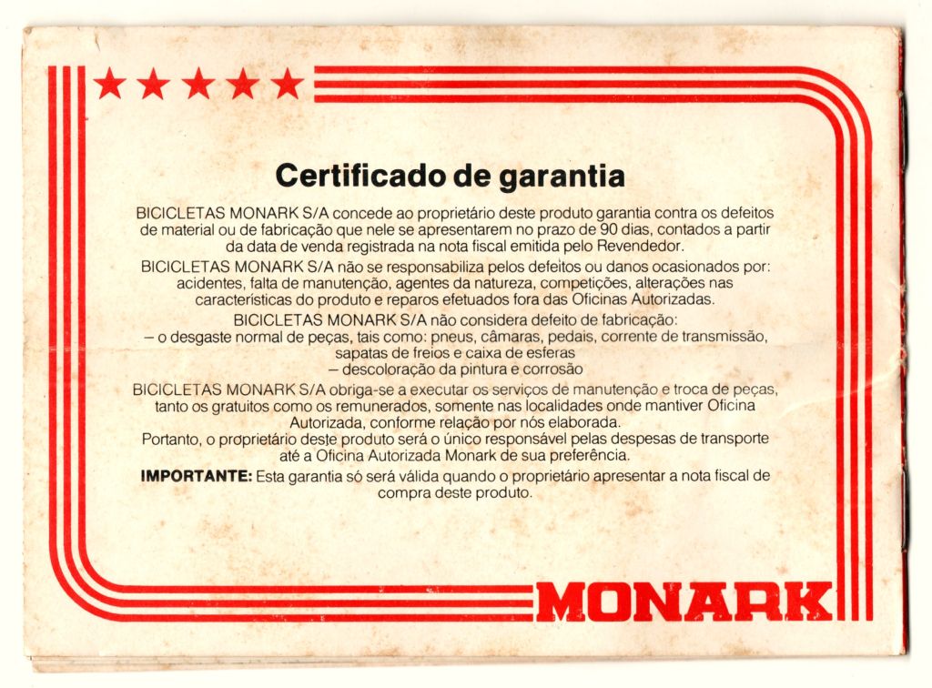 | Casa do Colecionador Manual Instrucoes Bicicletas Monark Com Marcha - Anos 80