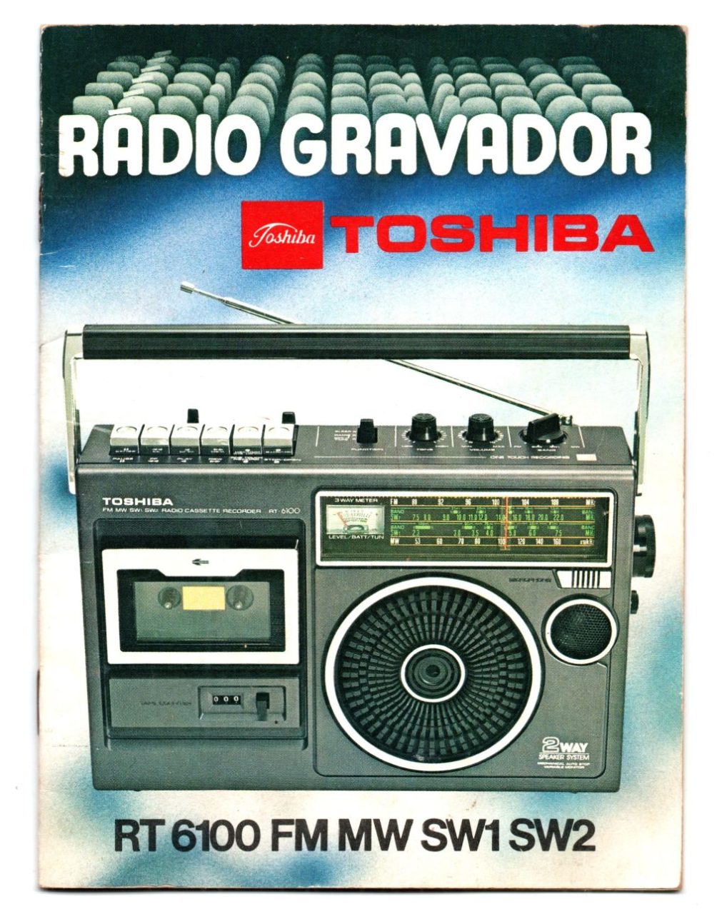 | Casa do Colecionador Manual Radio Gravador Toshiba RT 6100 - Anos 80