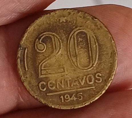 | Casa do Colecionador Moeda Brasil de 20 centavos de 1945 Getúlio Vargas.