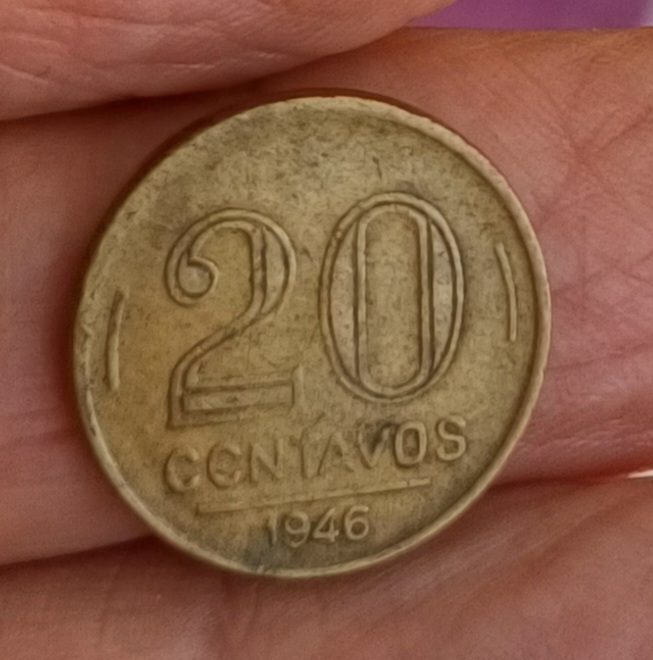 | Casa do Colecionador Moeda Brasil de 20 centavos de 1946 Getúlio Vargas.