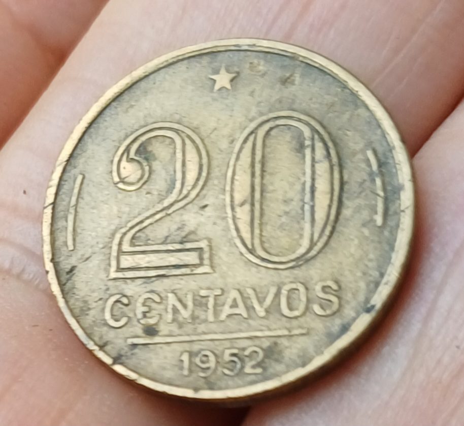 | Casa do Colecionador Moeda Brasil de 20 centavos de 1952. Ruy Barbosa.