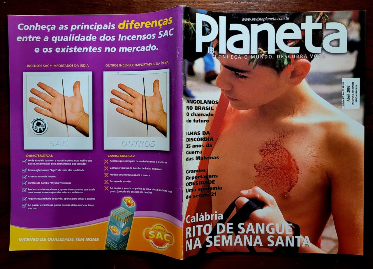 | Casa do Colecionador Planeta Nº 415 - Calábria - Rito de Sangue na Semana Santa (Editora Três) Abril 2007