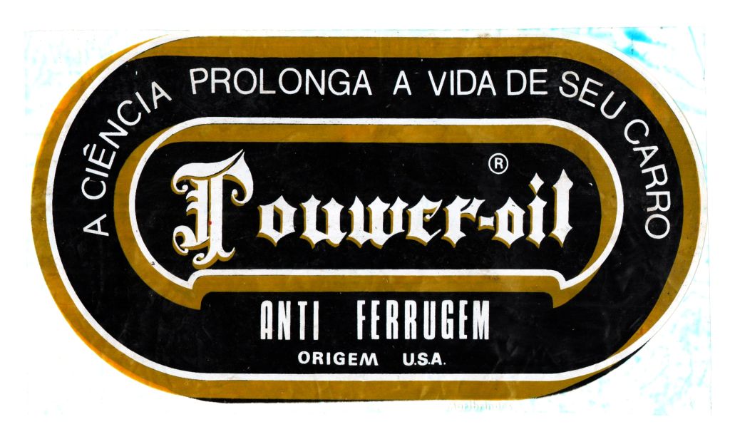 | Casa do Colecionador Plastico Adesivo Power Oil - Anti Ferrugem - Anos 60