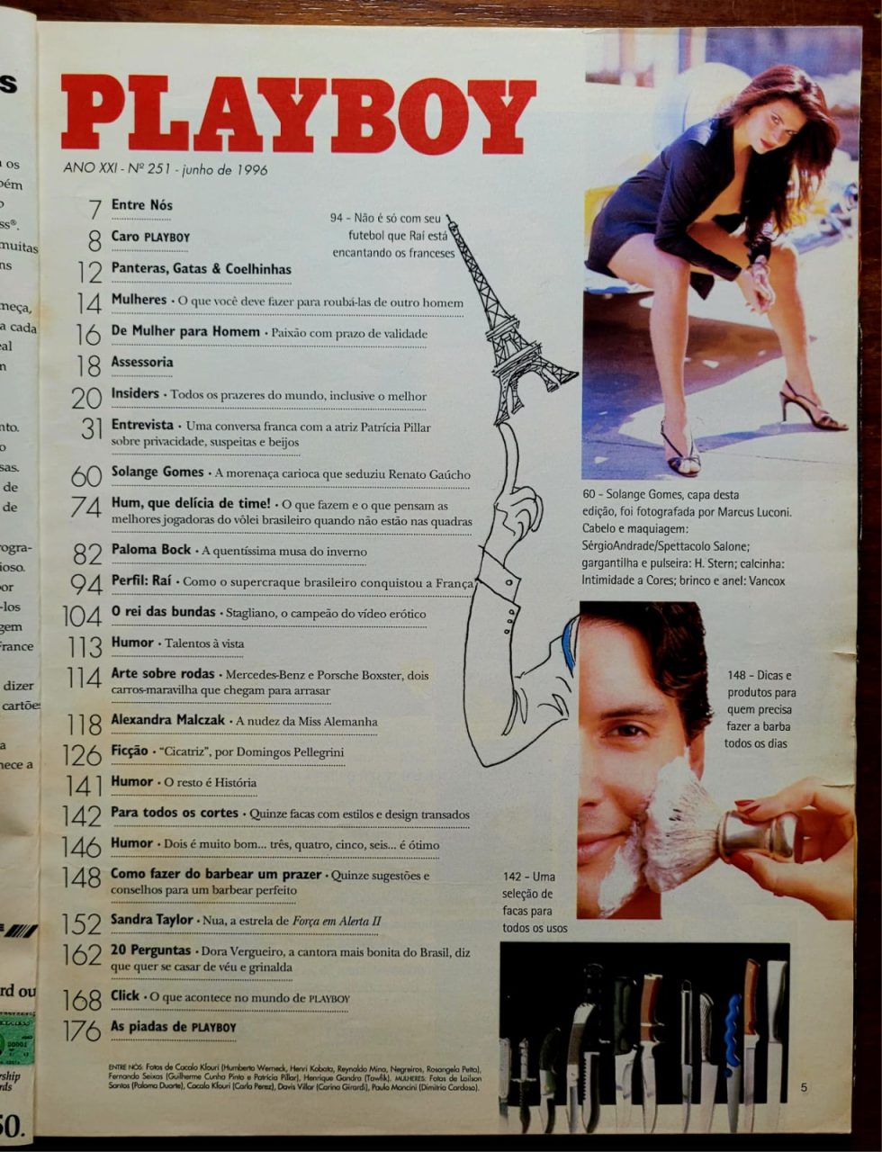 | Casa do Colecionador Playboy Nº 251 - Solange Gomes (Revista com Pôster) Junho 1996