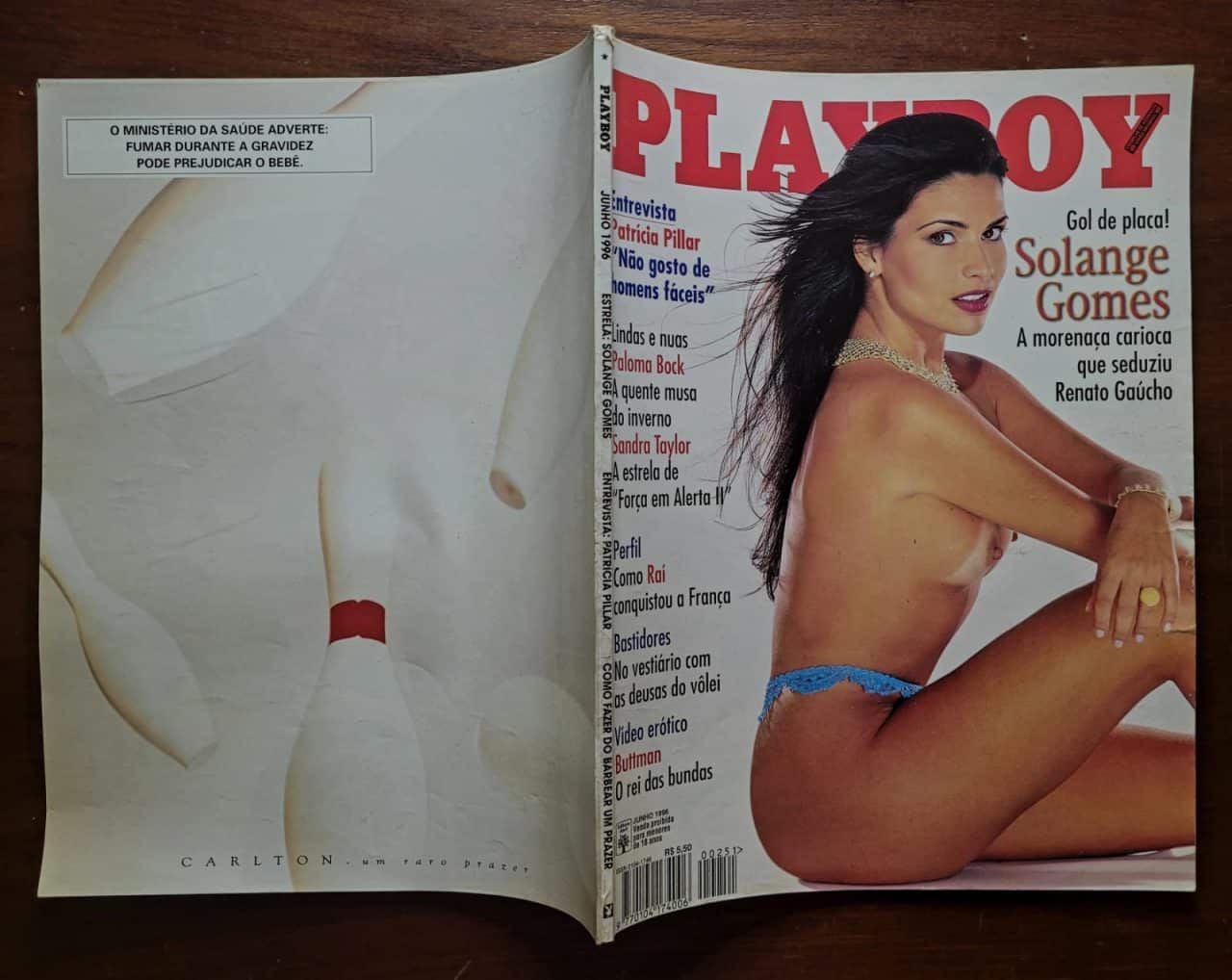 | Casa do Colecionador Playboy Nº 251 - Solange Gomes (Revista com Pôster) Junho 1996