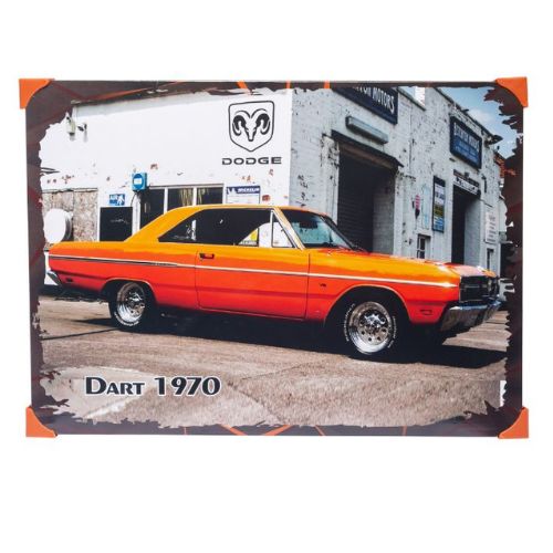 | Casa do Colecionador QUADRO CARROS ANTIGOS DODGE DART 1970. LARANJA .