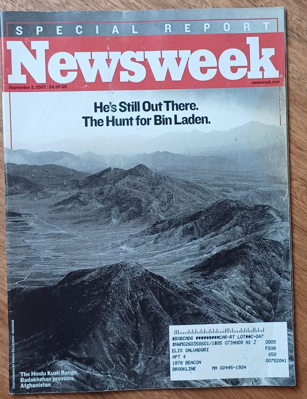 | Casa do Colecionador Revista em inglês Newsweek 10 2007. Special report Afeganistão Bin Laden.