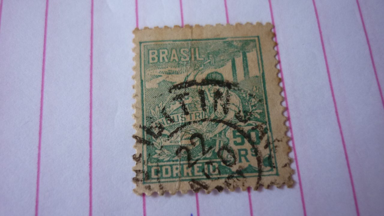 | Casa do Colecionador SELO 50 RÉIS COM CARIMBO IBITINGA LOTE 709 .
