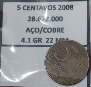 5 Centavos 2008 Sku 1592