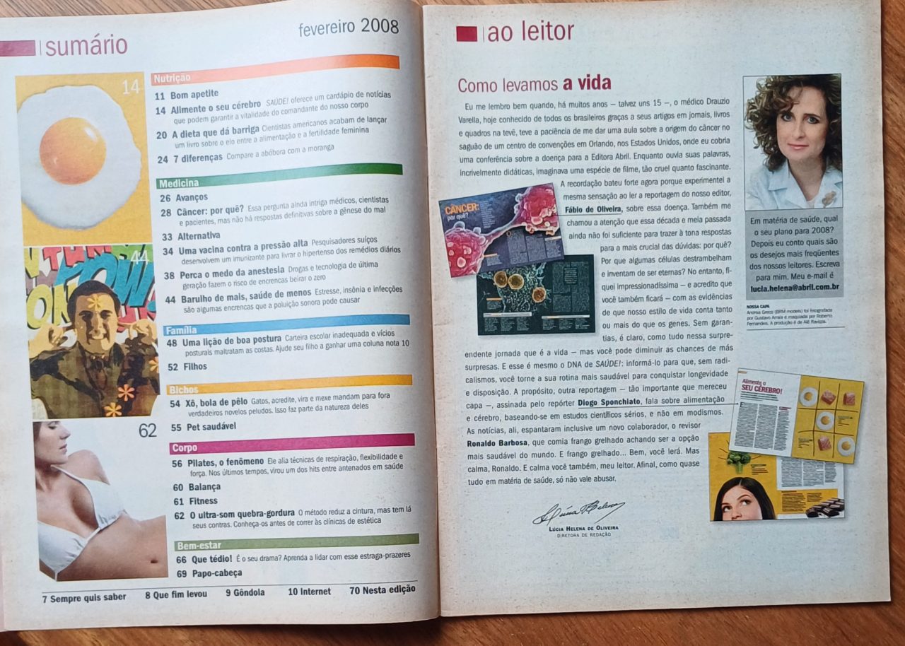 | Casa do Colecionador 53.ir revista Saude é vital 295. Alimente seu cérebro Ultra som Pilates