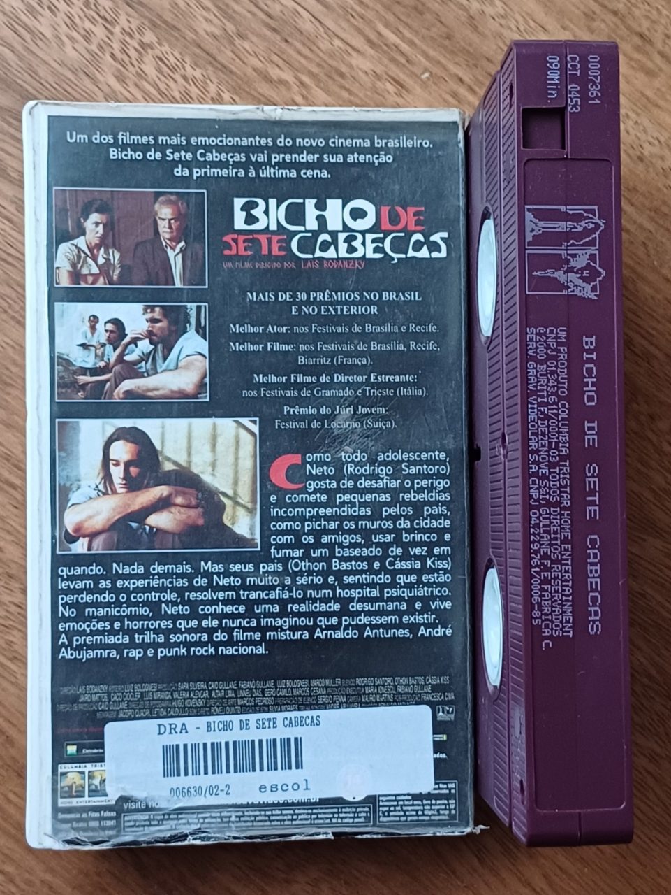 | Casa do Colecionador 5a1. Fita Vhs Bicho de sete cabeças. Nacional Rodrigo Santoro.