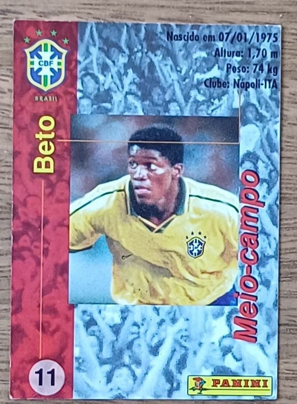 | Casa do Colecionador 5a4. Cartão da coleção Panini Fut card 1997.