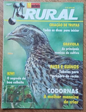 5a4. Revista Manchete Rural 43. Codornas Kiwi Graviola Trutas Suínos