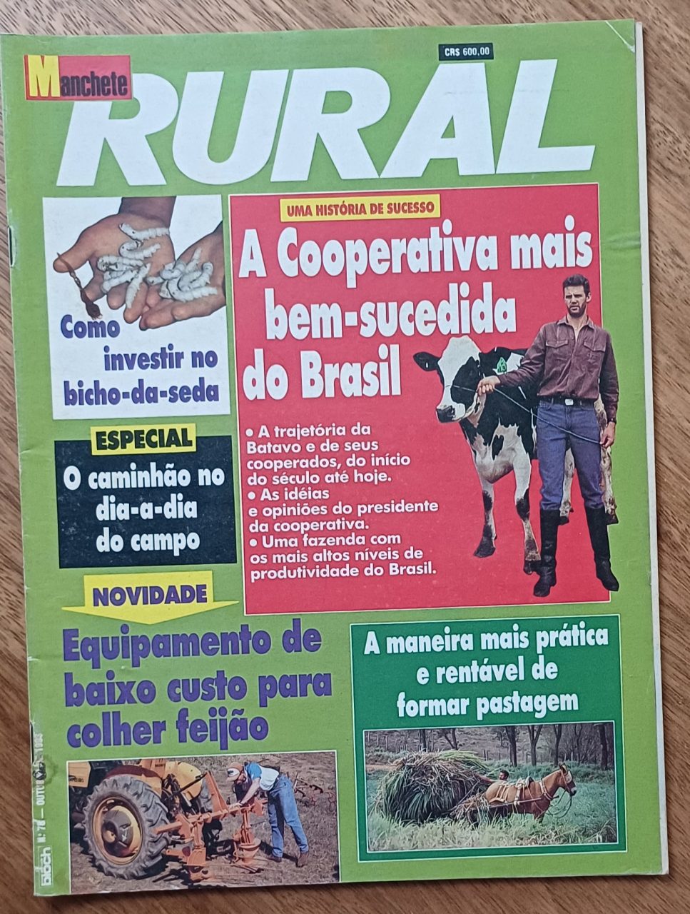 | Casa do Colecionador 5a4. Revista Manchete Rural 78. Cooperativa Bicho da seda Feijão Pastagem