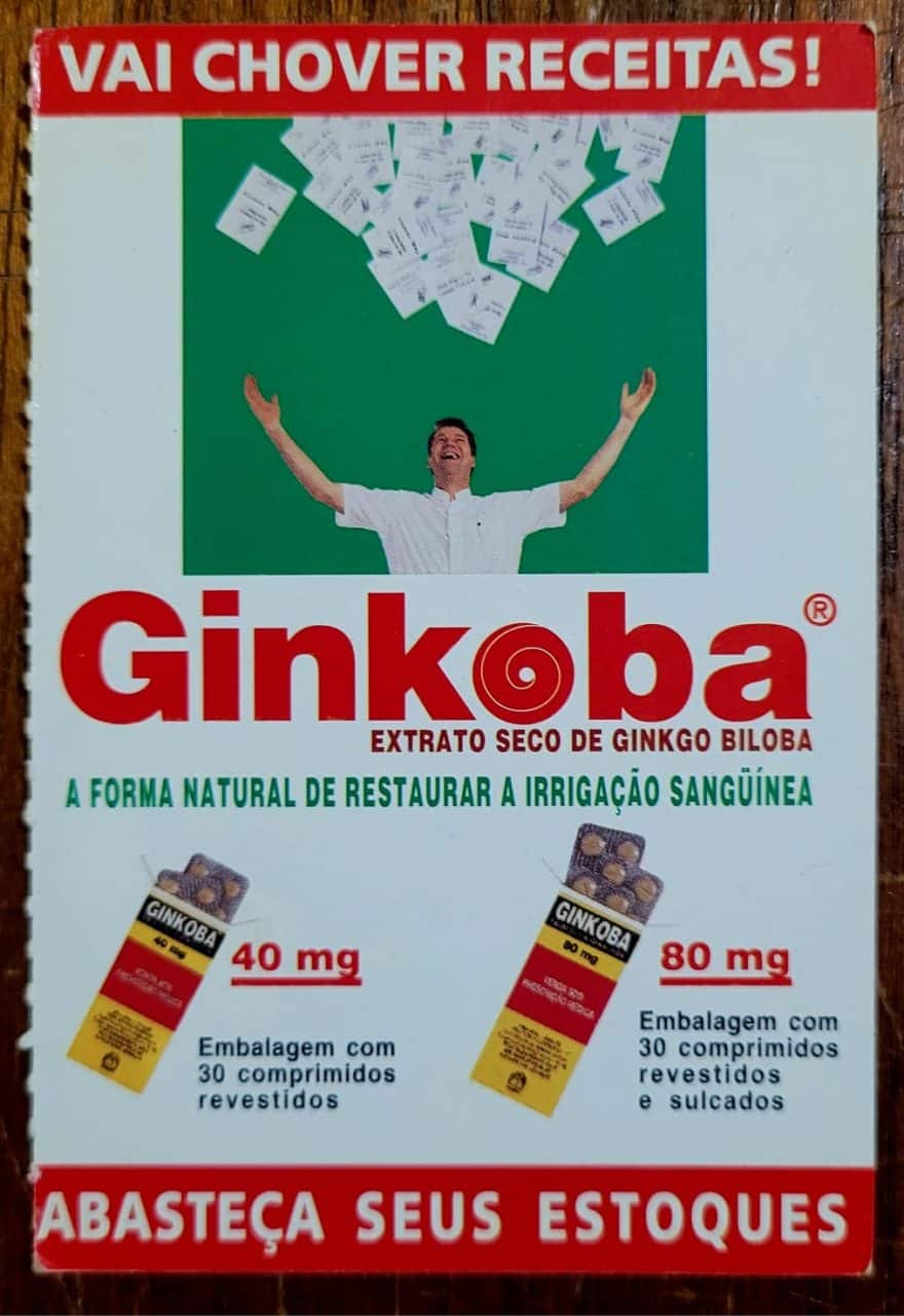 | Casa do Colecionador Calendário de Bolso (Tema Propaganda) Ginkoba - Ano 1998