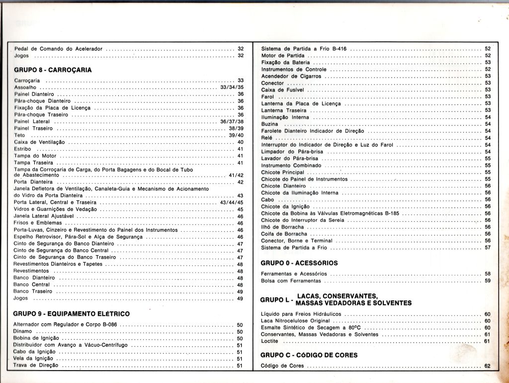 | Casa do Colecionador Catalogo Simplificado De Peças - Textos - Kombi 1982