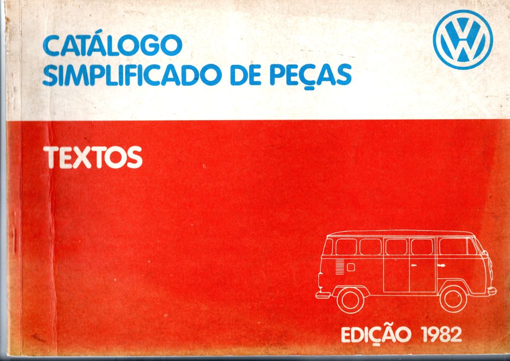 | Casa do Colecionador Catalogo Simplificado De Peças - Textos - Kombi 1982