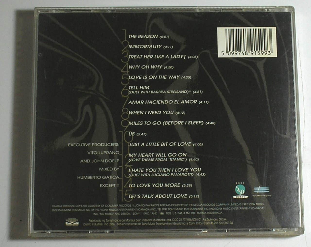 | Casa do Colecionador Celine Dion – CD – Grandes Sucessos da época - P. 1997
