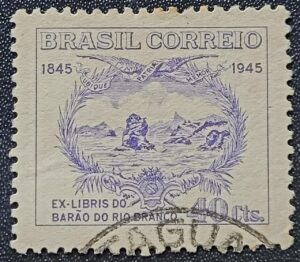Comemorativos - RHM C0197 (Usado) Centenário do Nascimento do Barão do Rio Branco - 20/04/1945