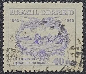 Comemorativos - RHM C0197 (Usado) Centenário do Nascimento do Barão do Rio Branco - 20/04/1945