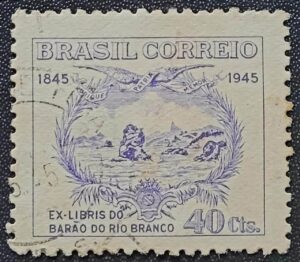 Comemorativos - RHM C0197 (Usado) Centenário do Nascimento do Barão do Rio Branco - 20/04/1945
