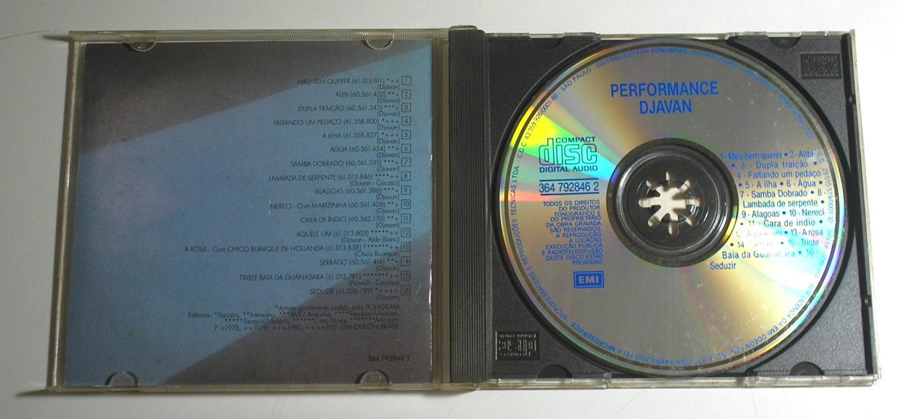 | Casa do Colecionador Djavan – CD – Performance - Grandes Sucessos da época - P. 1978