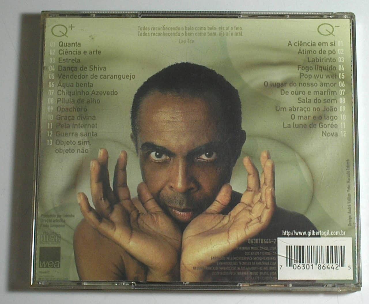 | Casa do Colecionador Gilberto Gil – CD – Quanta - Grandes Sucessos da época - P. 1992