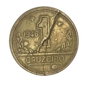 MOEDA 1 CRUZEIRO 1946. CUNHO QUEBRADO