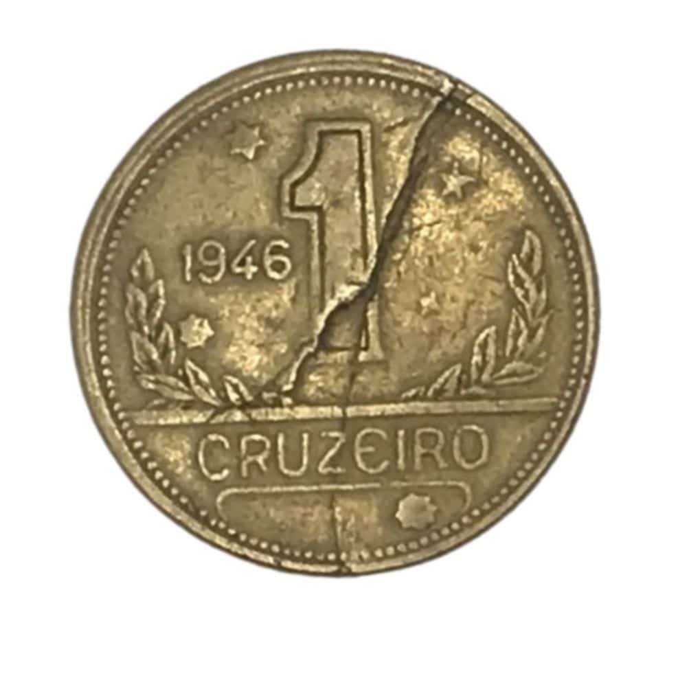 | Casa do Colecionador MOEDA 1 CRUZEIRO 1946. CUNHO QUEBRADO