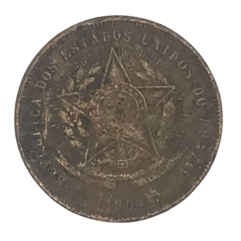 | Casa do Colecionador MOEDA BRONZE 20 RÉIS 1904. POSSIVELMENTE RECUNHADA SOBRE OUTRA MOEDA