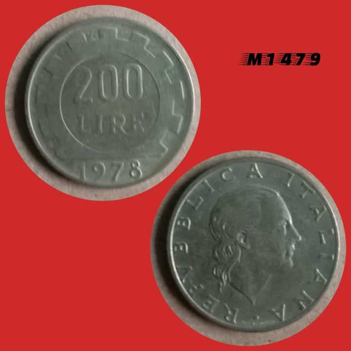 | Casa do Colecionador Moeda Itália - 200 liras - Bronze Alumínio - 5g - 24mm - 1978 - M1479