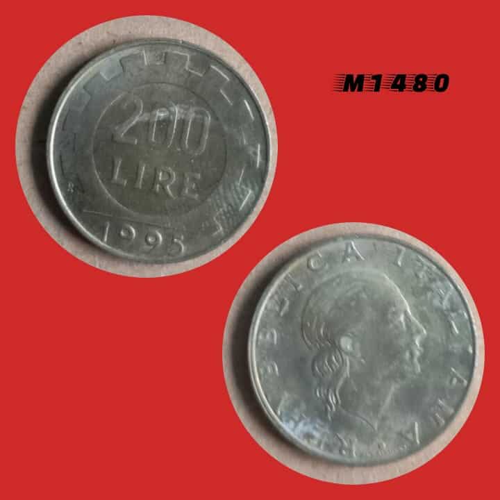 | Casa do Colecionador Moeda Itália - 200 liras - Bronze Alumínio - 5g - 24mm - 1995 - M1480