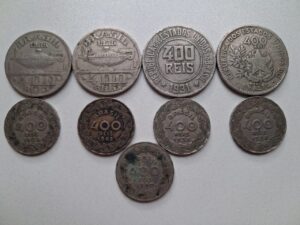 Moedas Antigas Raras 400 Réis - 09 Moedas