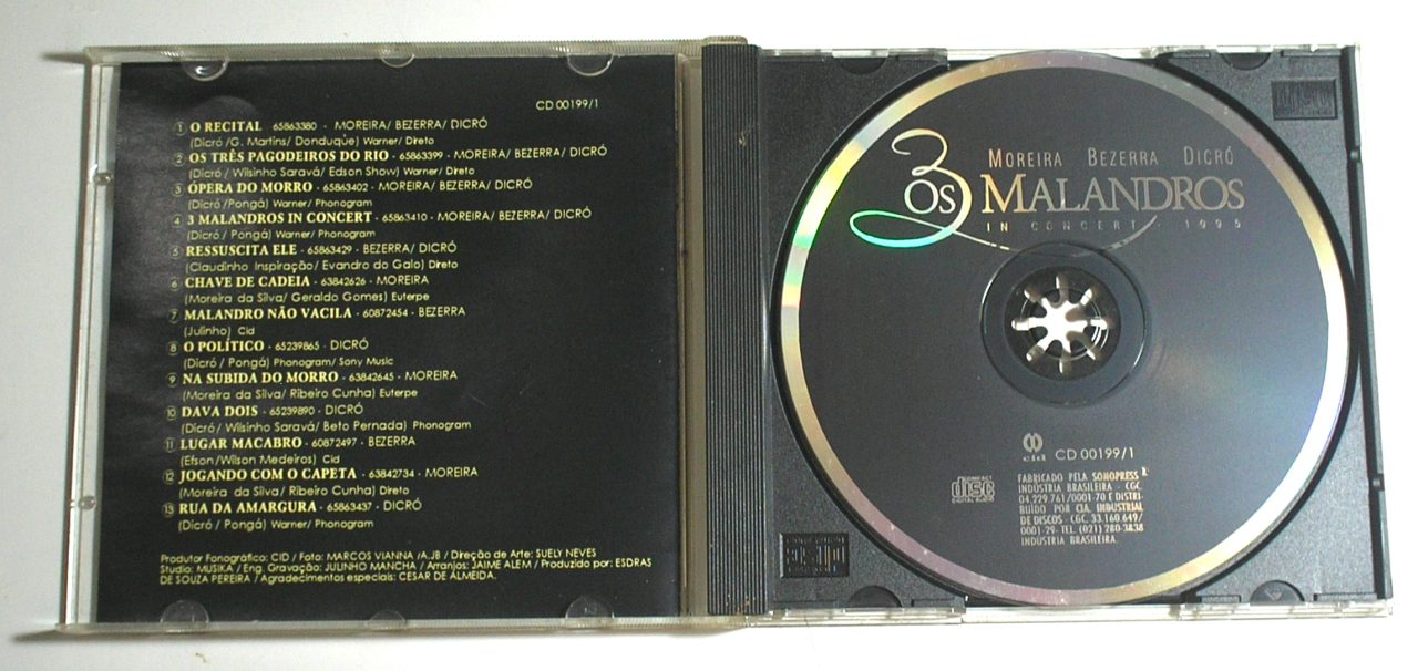 | Casa do Colecionador Os Malandros – CD – Moreira, Bezerra e Dicró - Grandes Sucessos da época - P. 1995