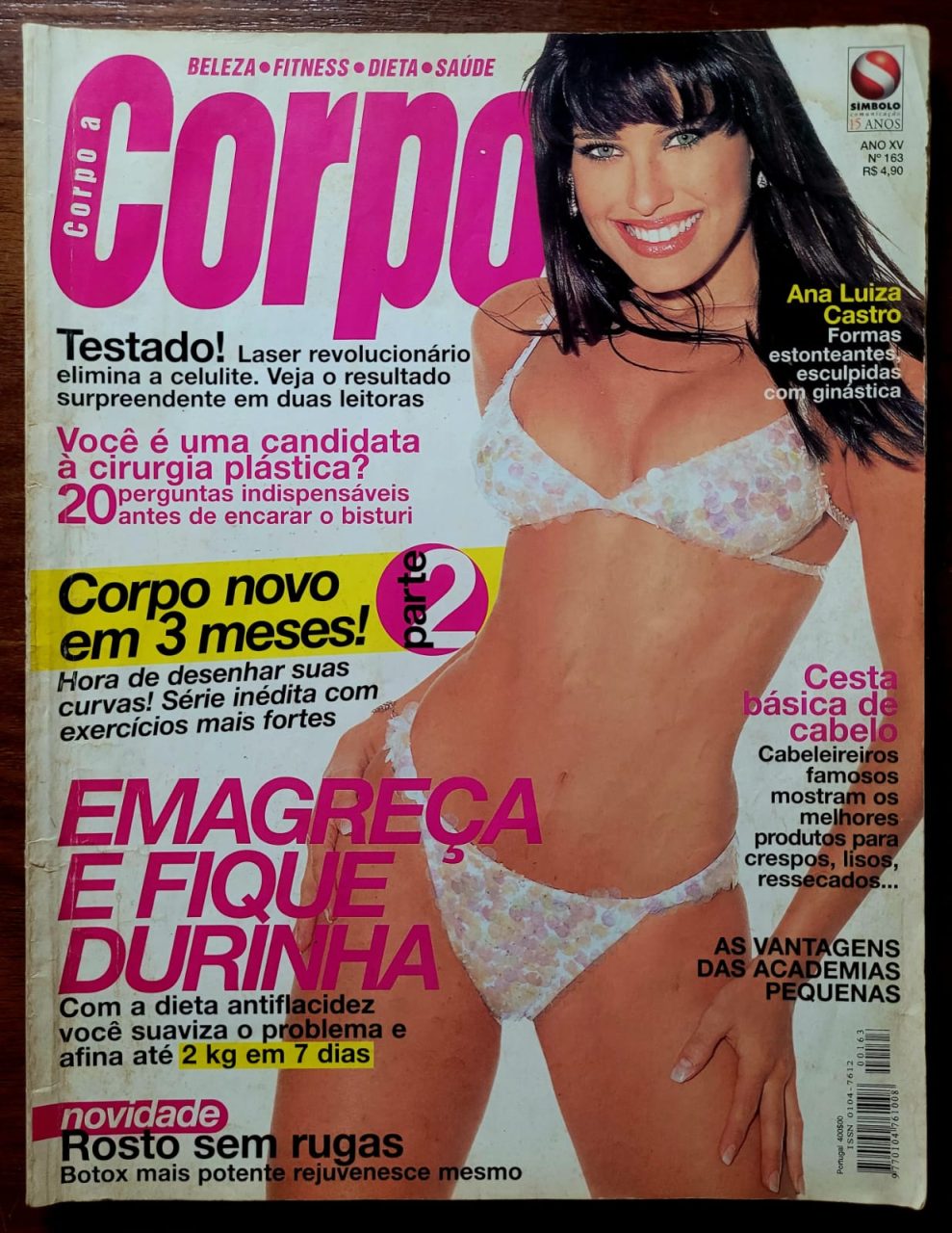 | Casa do Colecionador Revista Corpo a Corpo Nº 163 | Capa Ana Luiza Castro | Julho 2002