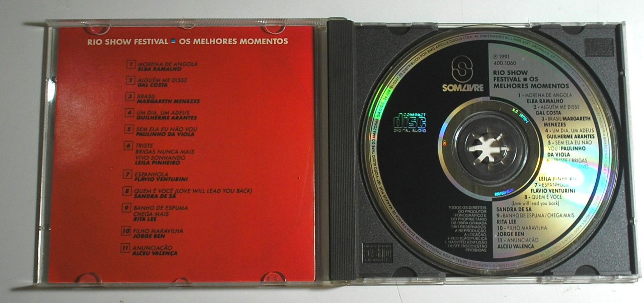 | Casa do Colecionador Rio Show Festival – CD – Os Melhores Momentos - Grandes Sucessos da época - P. 1991