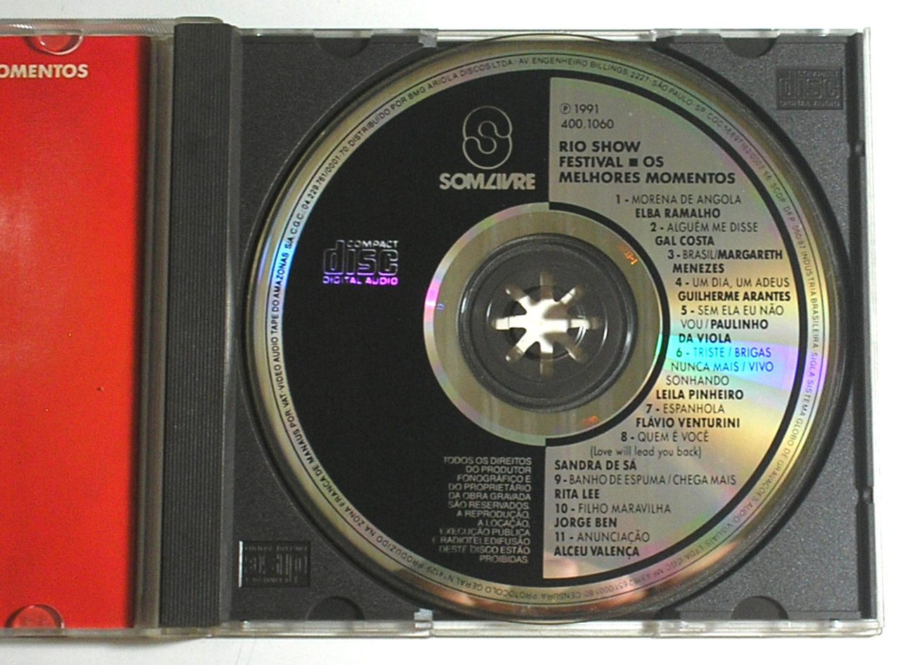 | Casa do Colecionador Rio Show Festival – CD – Os Melhores Momentos - Grandes Sucessos da época - P. 1991